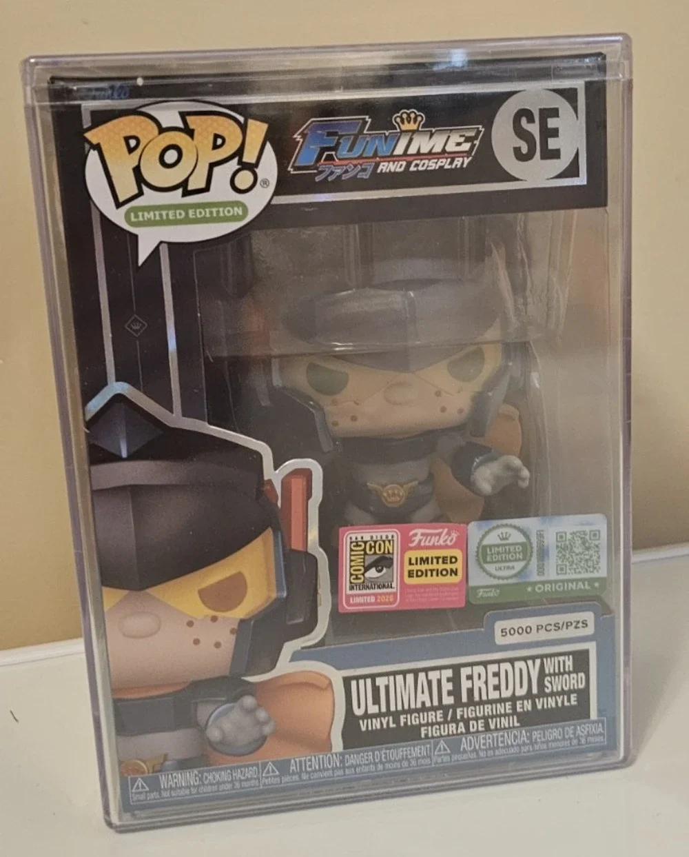 ULTIMATE FREDDY FUNKO WITH SWORD SDCC 2026 FUNKO POP! Comic CON STICKER! 1/5000